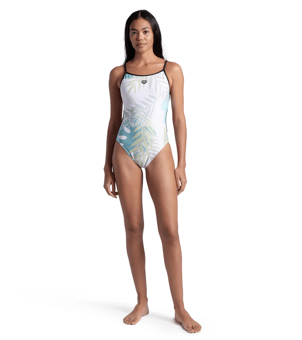 Arena Women's Light Floral Lace Back One Piece Swimsuit - Image 4