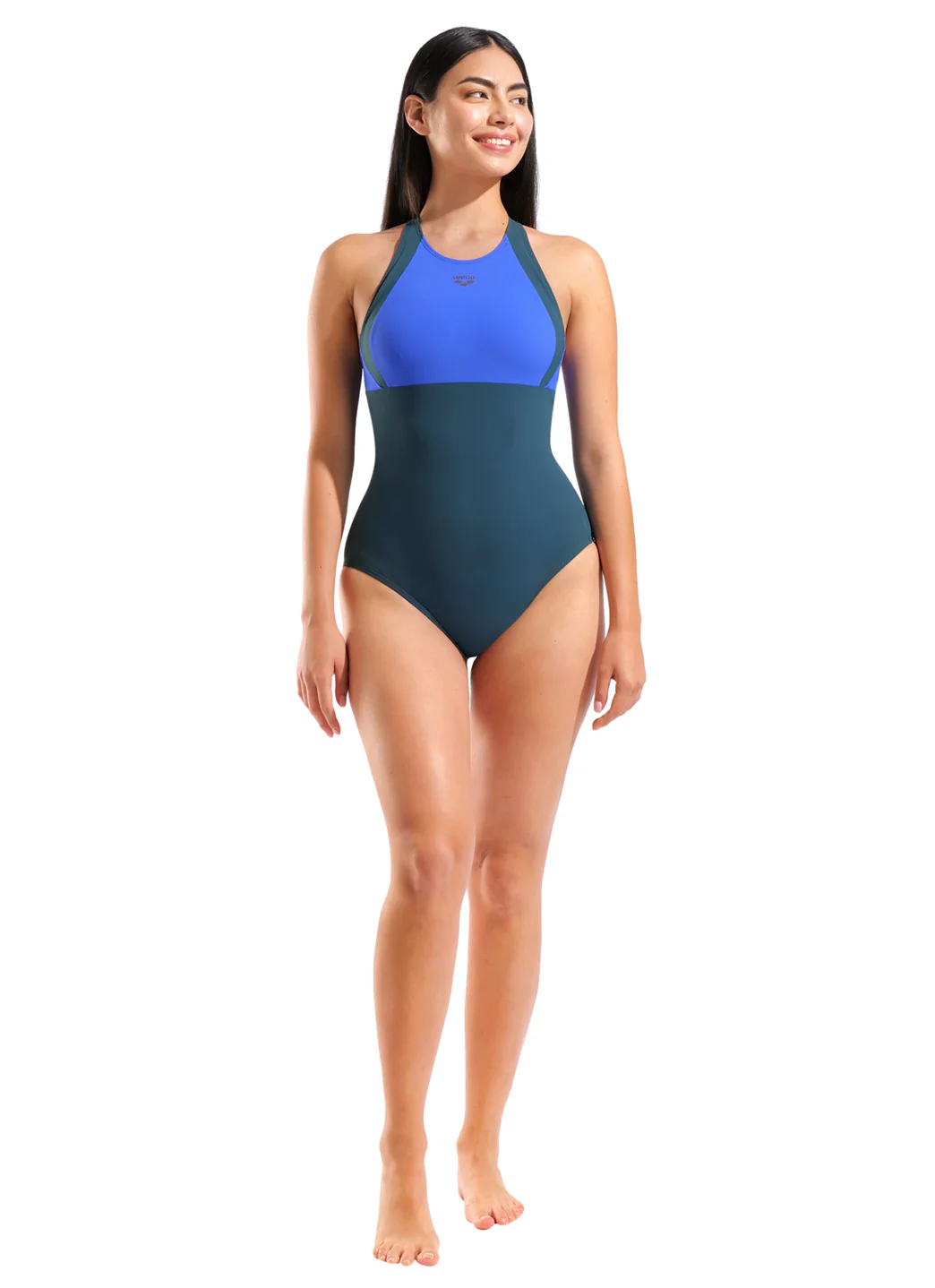 Arena Women's Linda Colorblock Cross Back One Piece Swimsuit - Image 12