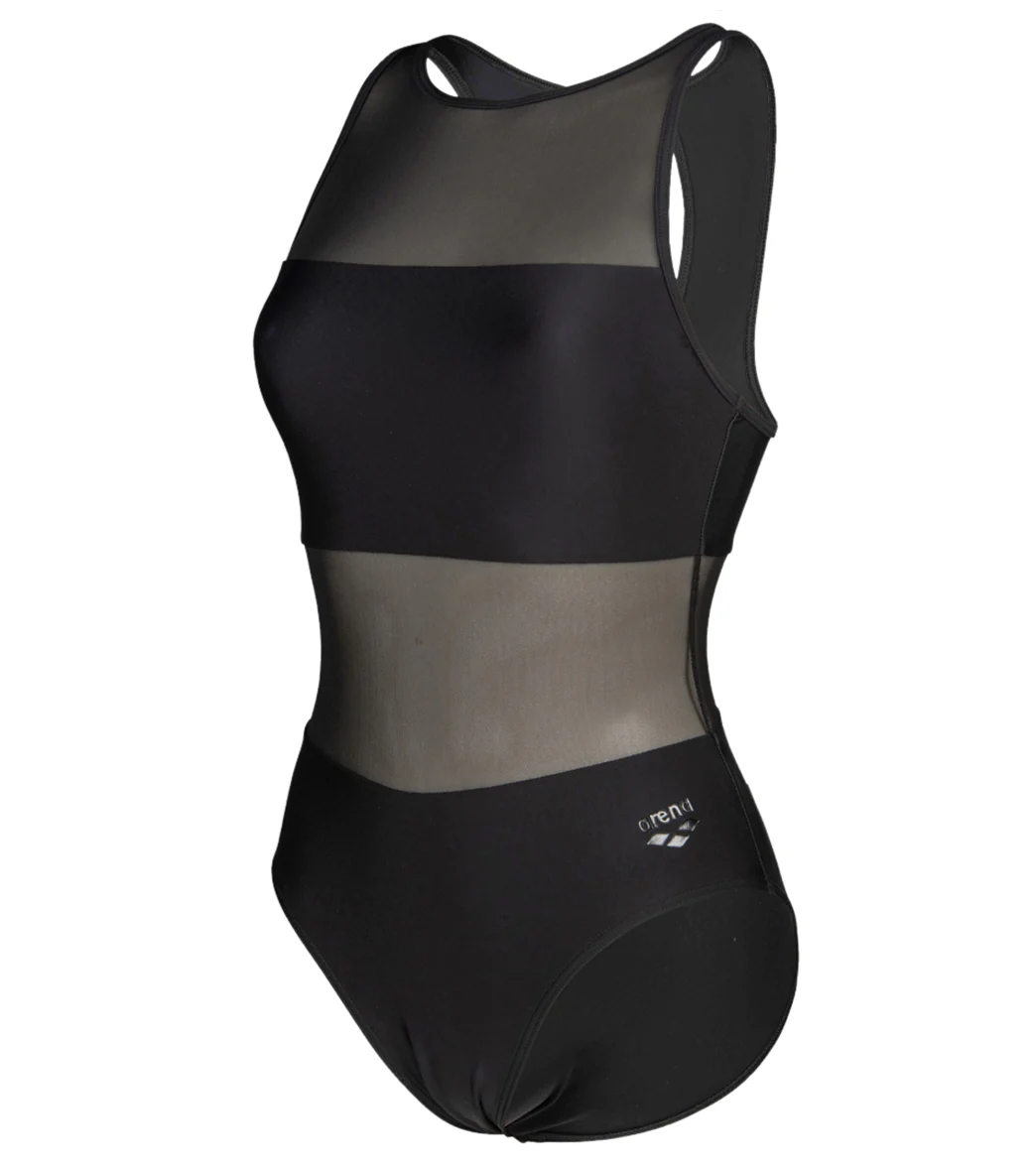 Arena Women's Mesh Panels Vent Back One Piece Swimsuit - Image 9