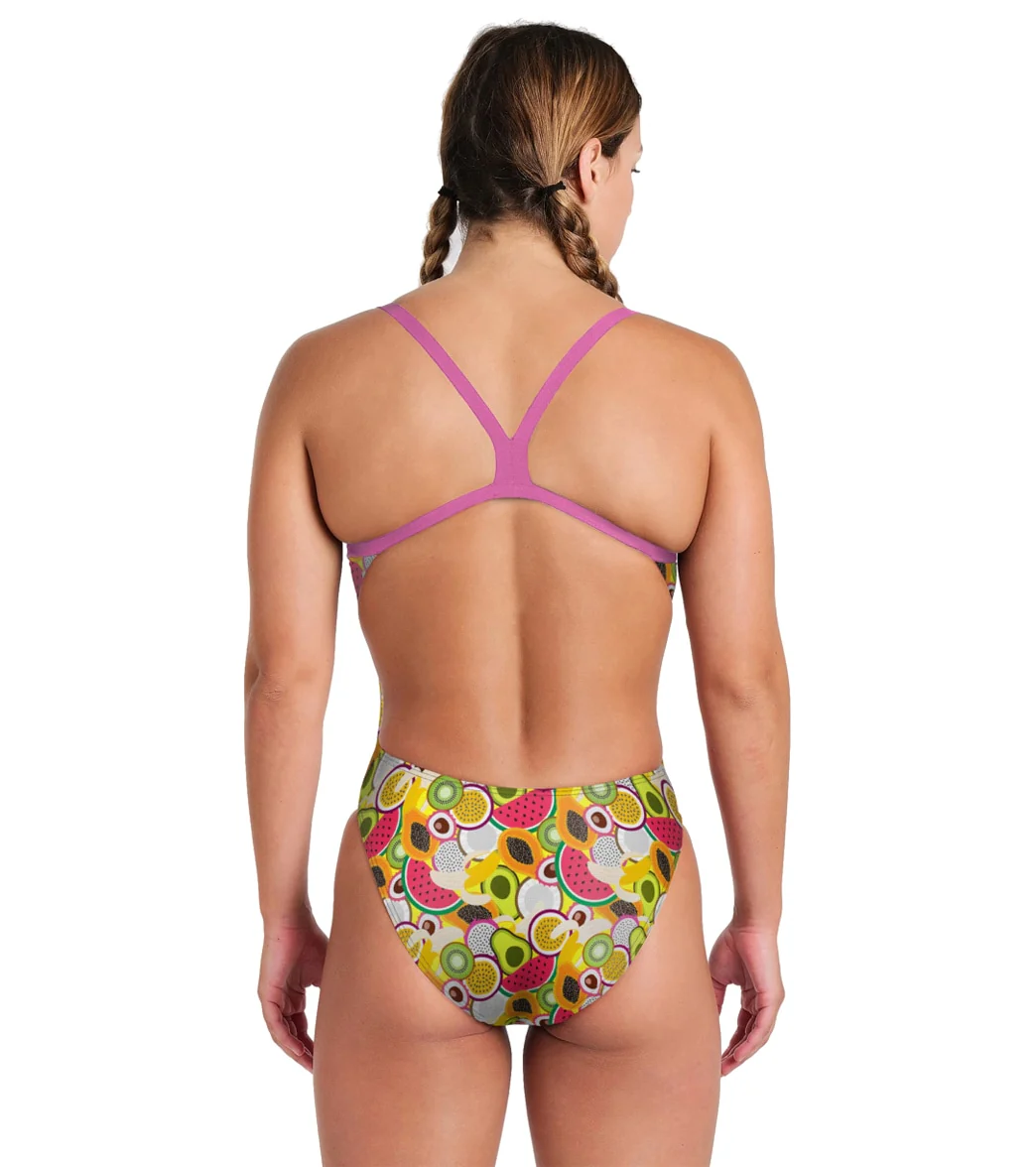 Arena Women's Microfruits Challenge Back One Piece Swimsuit - Image 2