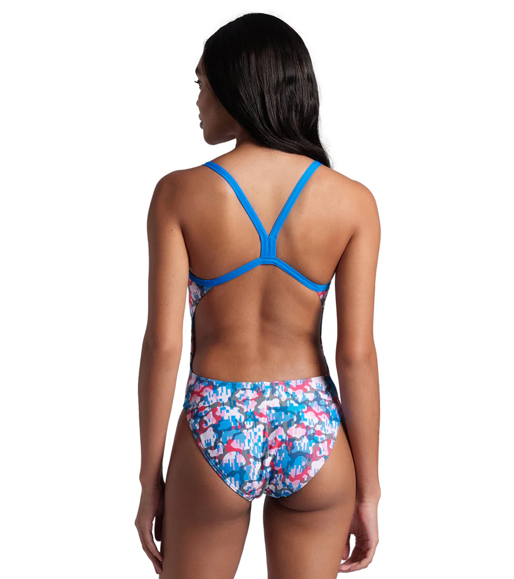 Arena Women's Multi Camo Challenge Back One Piece Swimsuit - Image 2