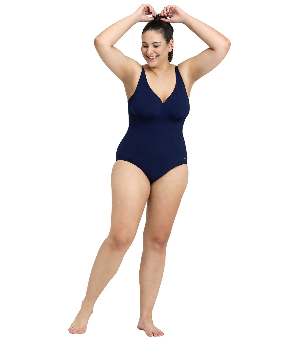 Arena Women's Plus Size Maura Solid U Back One Piece Swimsuit - Image 16