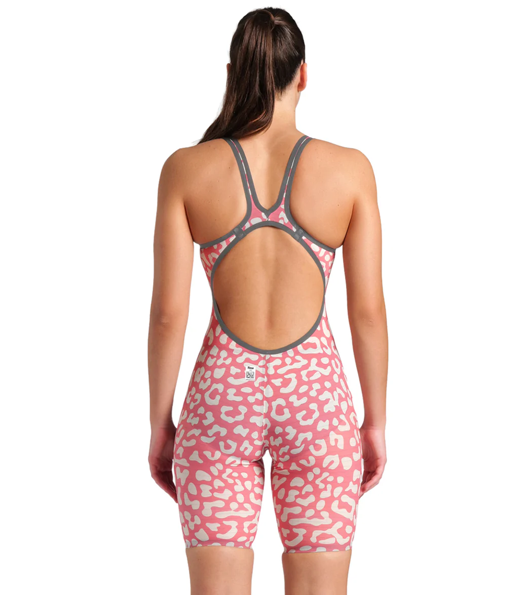 Arena Women's Powerskin Carbon Air2 SL Limited Edition Leopard Open Back Tech Suit Swimsuit - Image 2