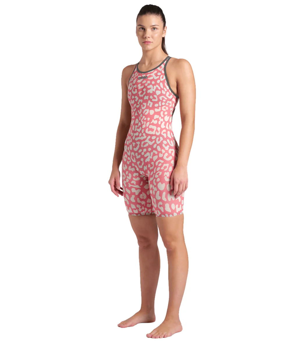 Arena Women's Powerskin Carbon Air2 SL Limited Edition Leopard Open Back Tech Suit Swimsuit - Image 3