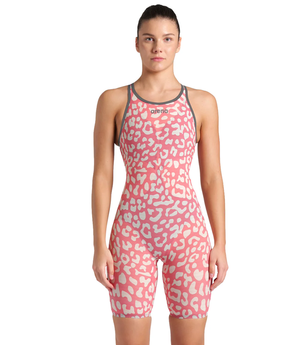Arena Women's Powerskin Carbon Air2 SL Limited Edition Leopard Open Back Tech Suit Swimsuit - Image 7