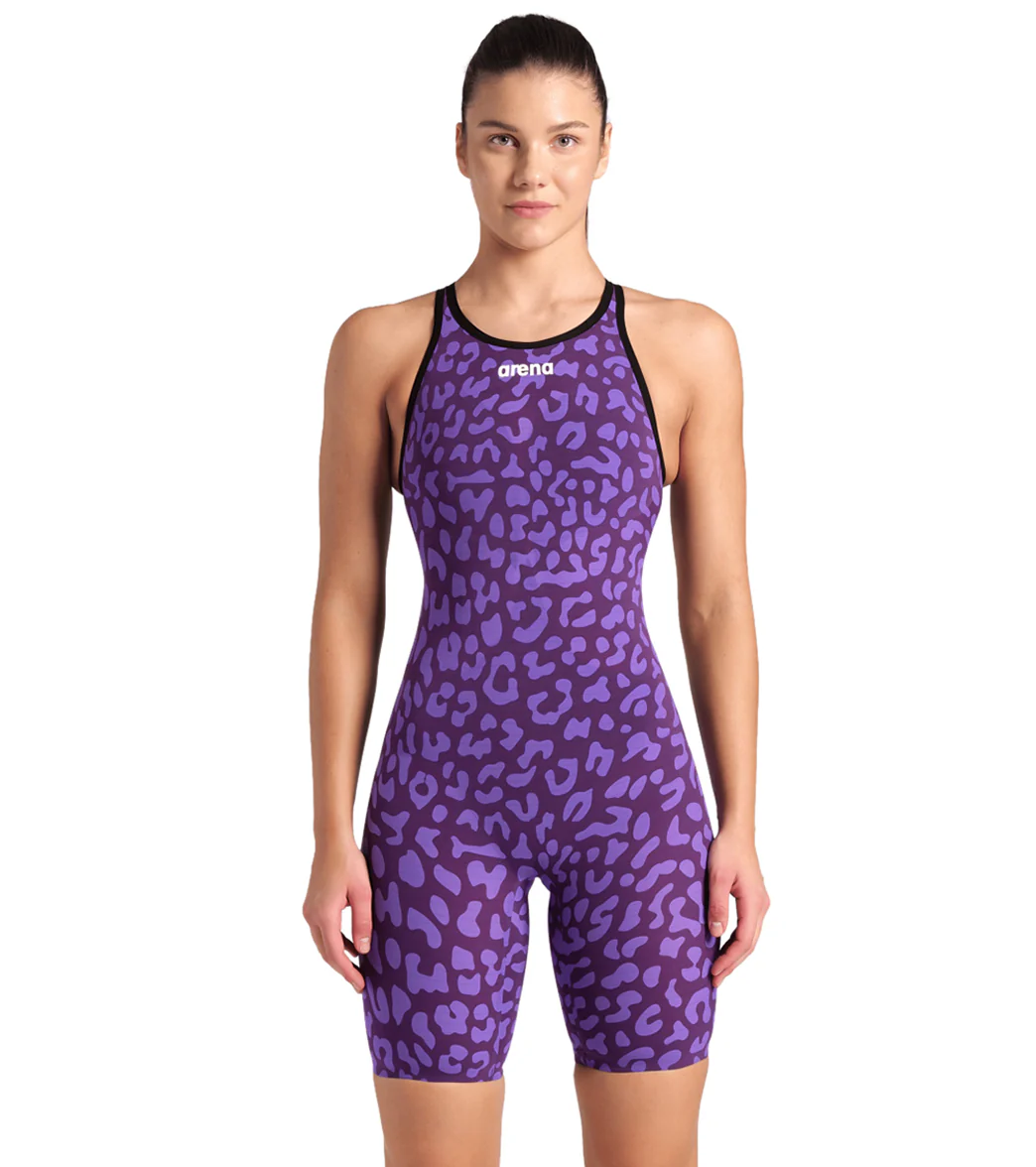 Arena Women's Powerskin Carbon Air2 SL Limited Edition Leopard Open Back Tech Suit Swimsuit - Image 8