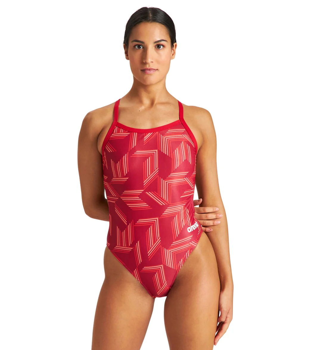 Arena Women's Puzzled Challenge Back One Piece Swimsuit - Image 28