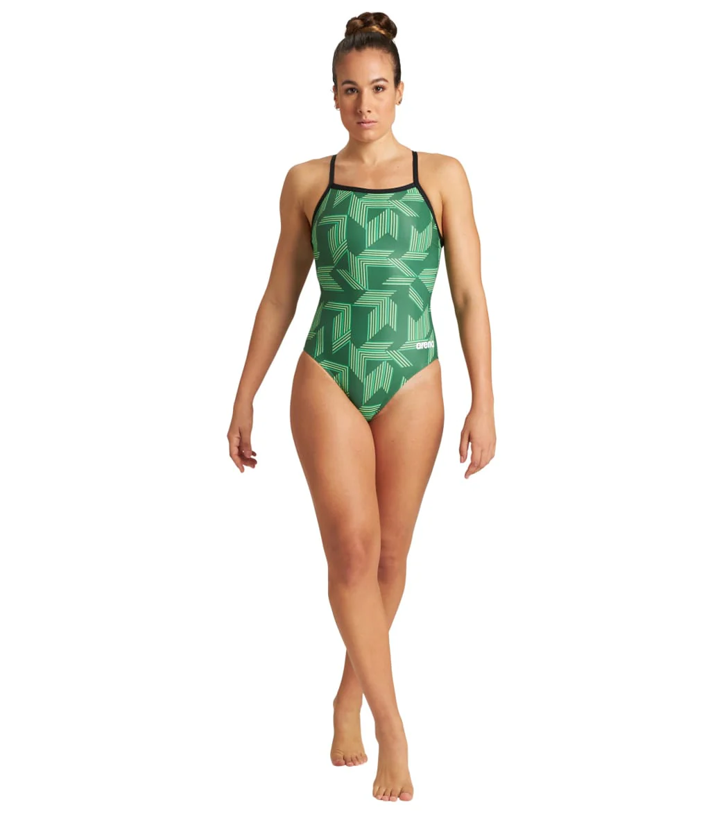 Arena Women's Puzzled Light Drop Back One Piece Swimsuit - Image 52