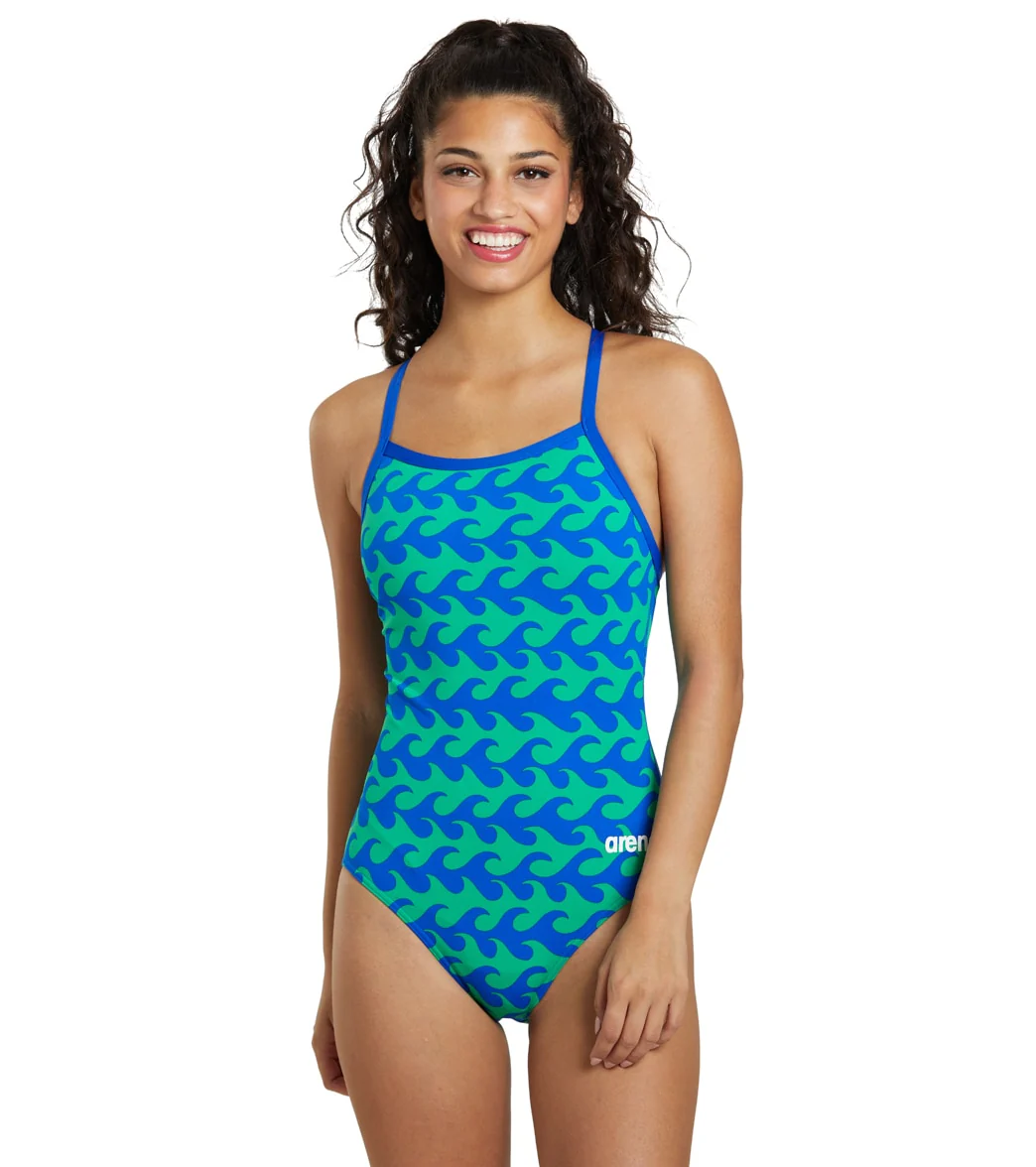 Arena Women's Ride The Wave Light Drop Back One Piece Swimsuit - Image 2