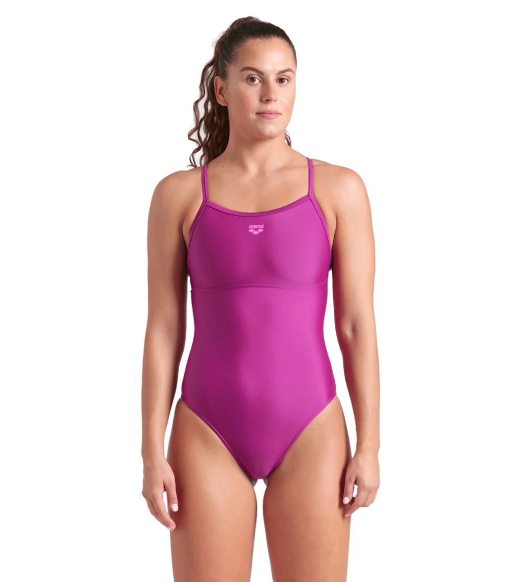 Arena Women's Solid Light Drop Back Chlorine Resistant One Piece Swimsuit - Image 40