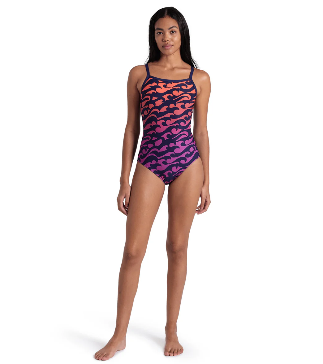 Arena Women's Surfs Up Lightdrop Back One Piece Swimsuit - Image 12