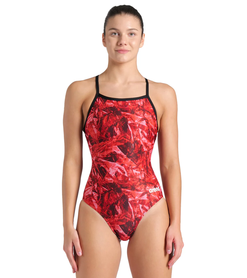 Arena Women's Team Crackle Lightdrop Back One Piece Swimsuit - Image 17