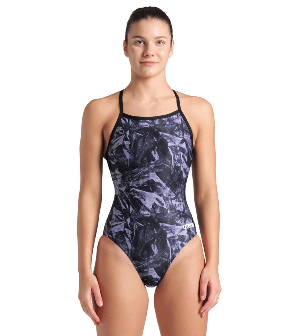 Arena Women's Team Crackle Lightdrop Back One Piece Swimsuit - Image 9