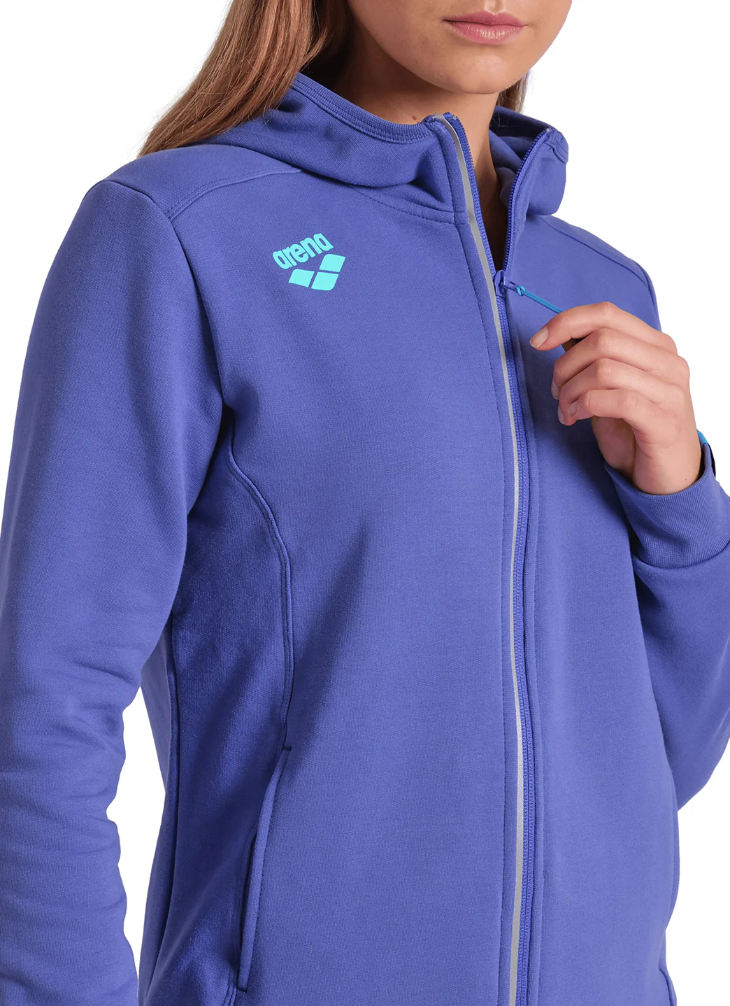 Arena Women's Team Panel Front Zipped Hooded Jacket - Image 13