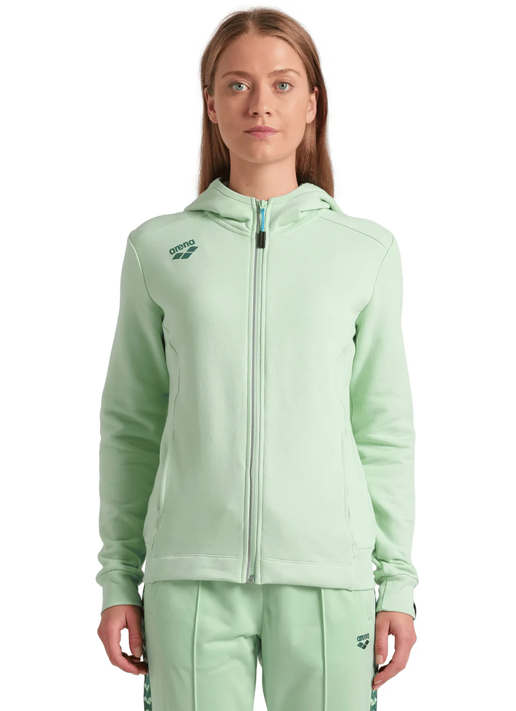 Arena Women's Team Panel Front Zipped Hooded Jacket - Image 3