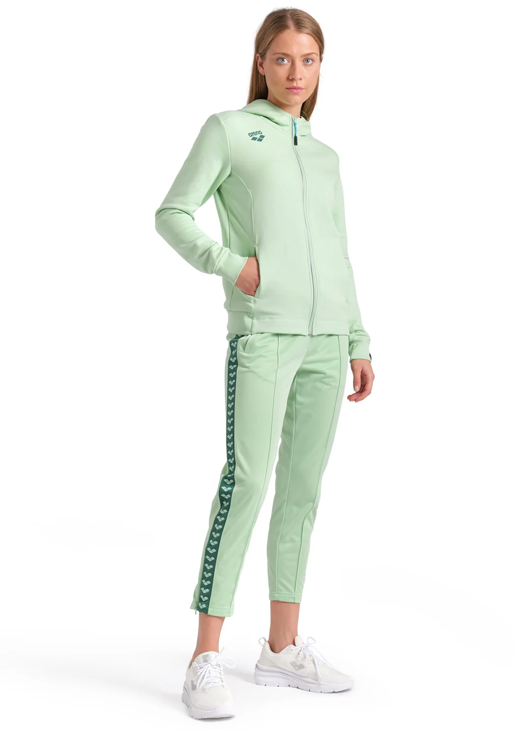Arena Women's Team Panel Front Zipped Hooded Jacket - Image 5