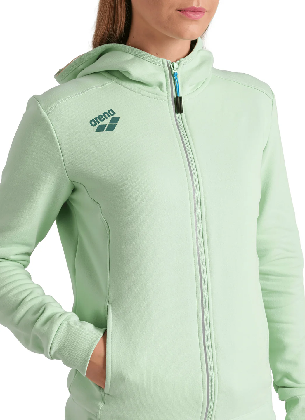 Arena Women's Team Panel Front Zipped Hooded Jacket - Image 6