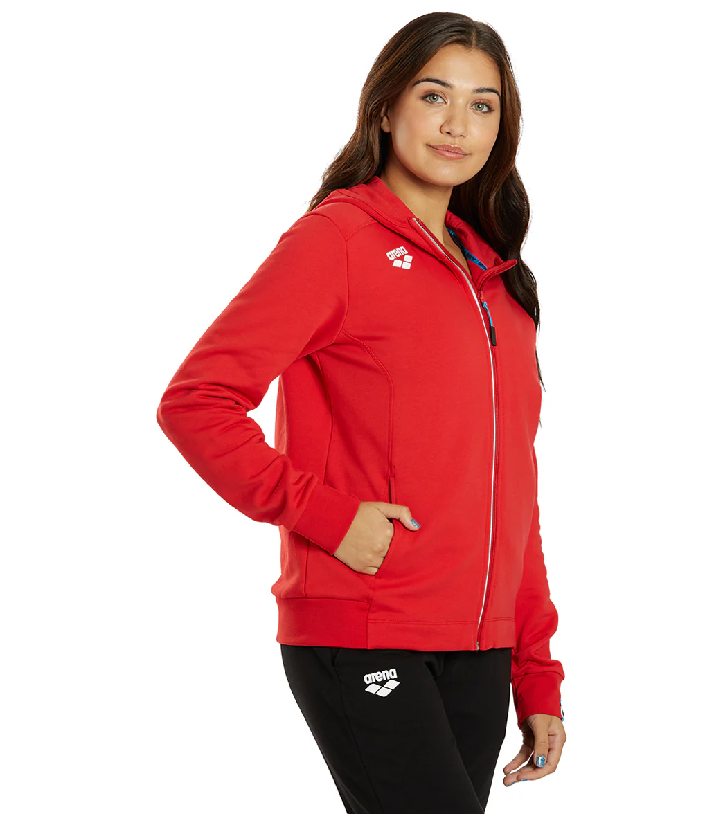 Arena Women's Team Panel Front Zipped Hooded Jacket - Image 80