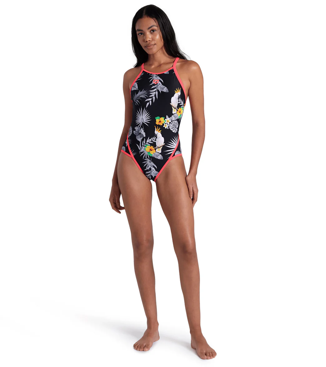 Arena Women's Tropical Summer Fast Back One Piece Swimsuit - Image 3