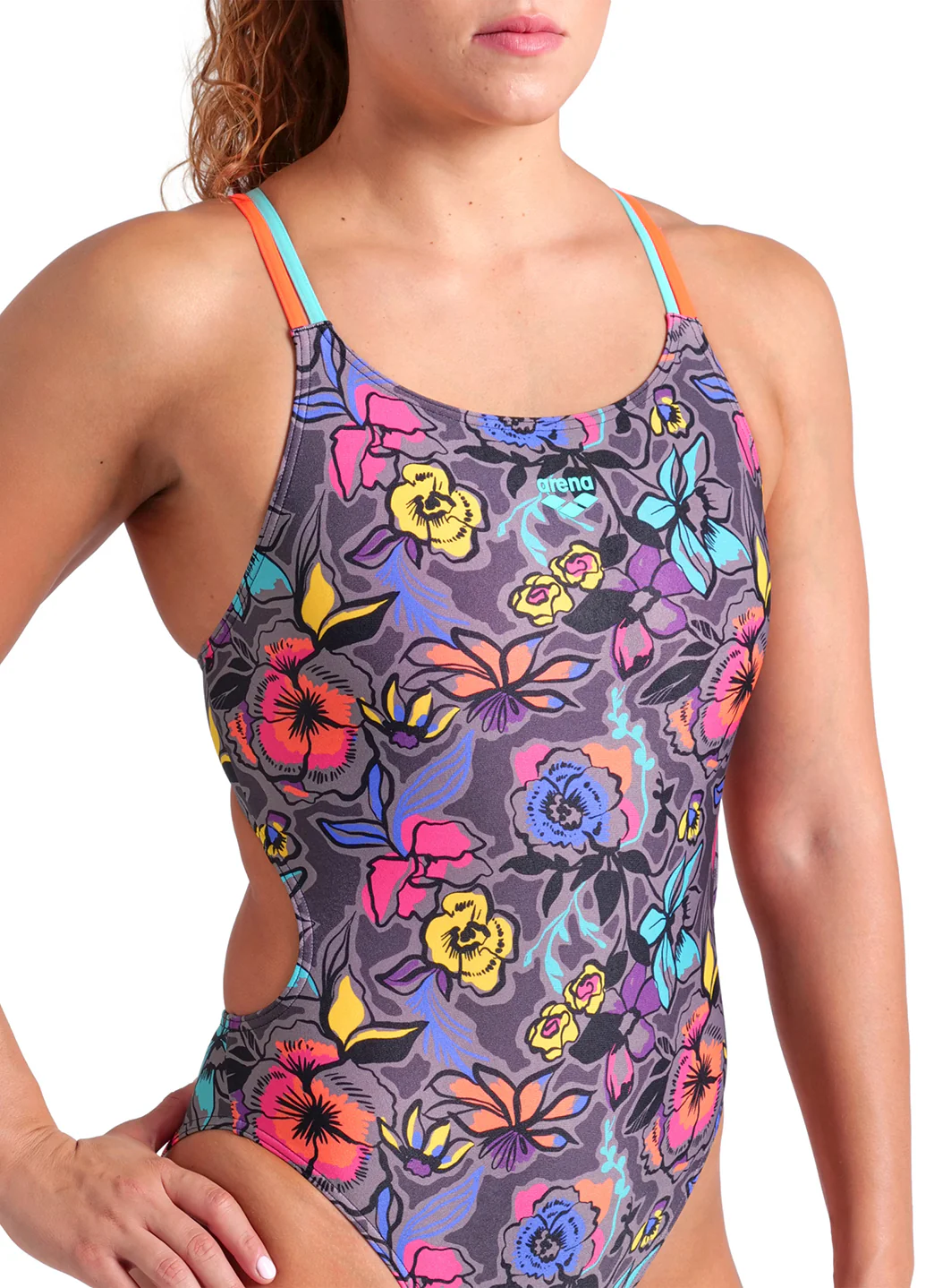 Arena Women's Vivid Repeat Lace Plus Back One Piece Swimsuit - Image 5