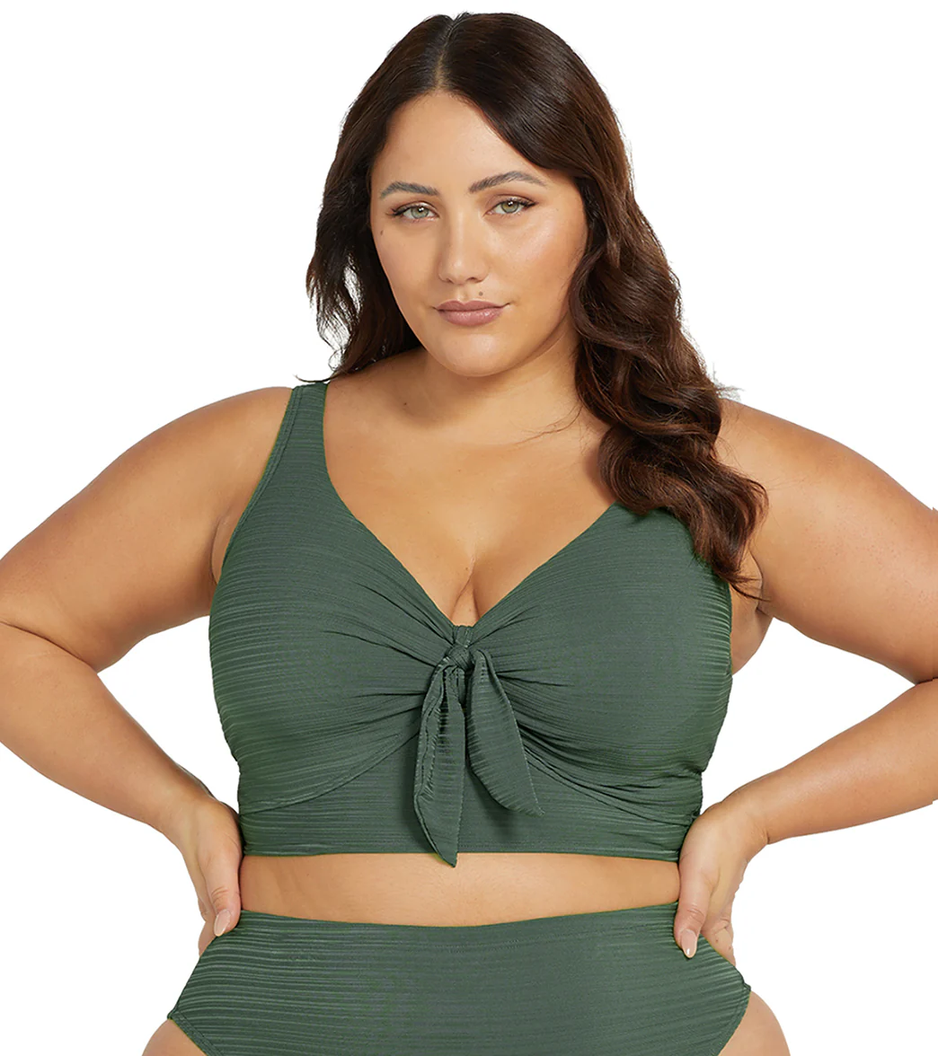 Artesands Woman's Plus Size Aria Olive Cezanne Bikini Top (D/DD Cup) - Image 8