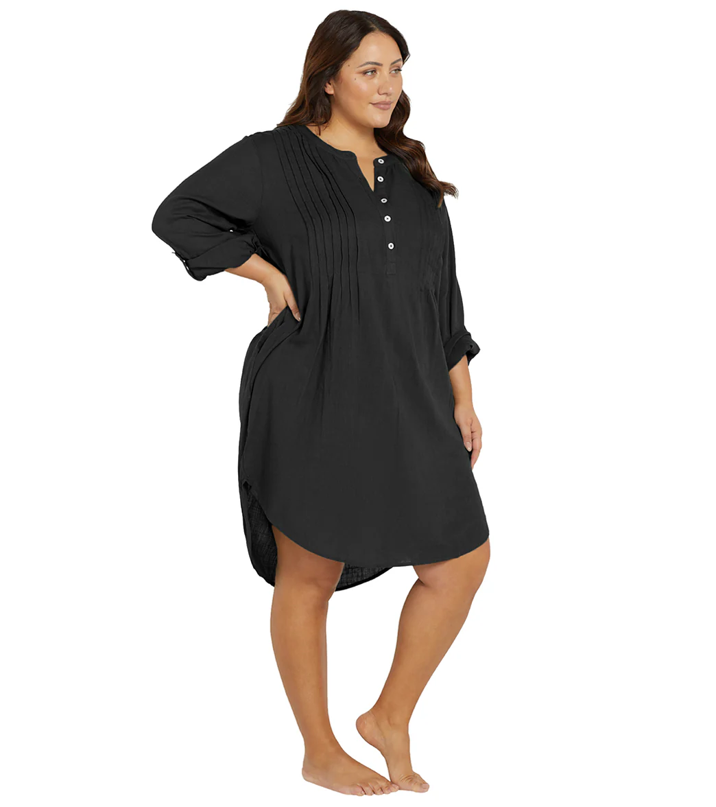 Artesands Woman's Plus Size Resort Wear Cover Up Shirt - Image 2