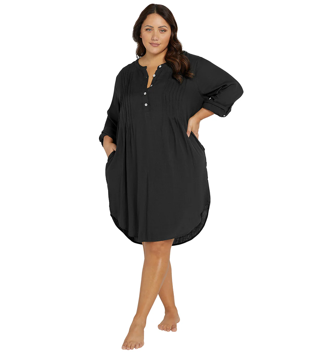 Artesands Woman's Plus Size Resort Wear Cover Up Shirt - Image 6