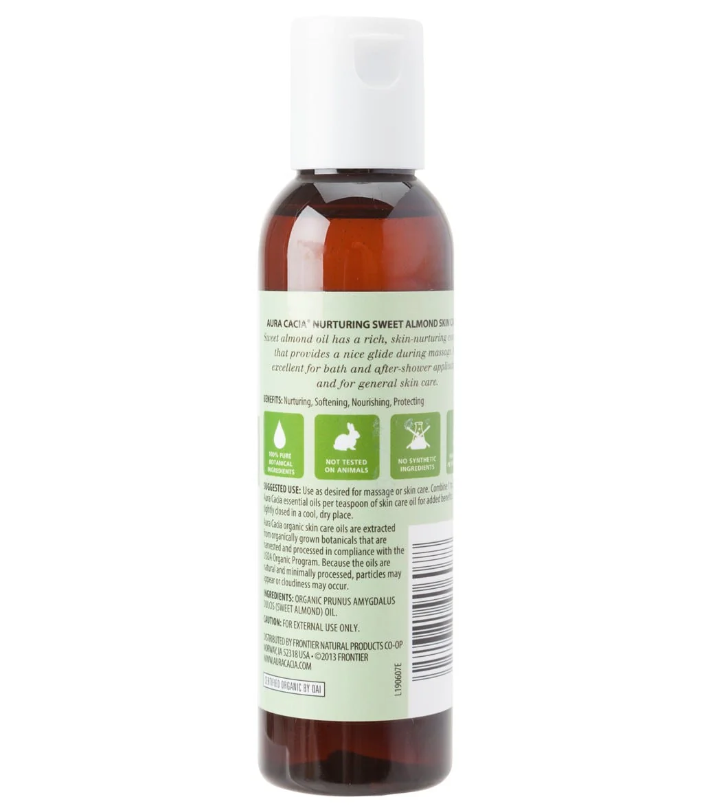 Aura Cacia Sweet Almond Certified Organic Skin Care Oil - 4 oz - Image 2