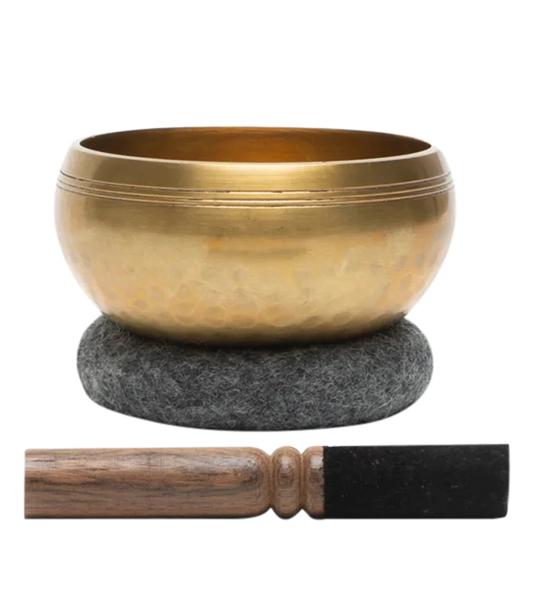B, Halfmoon Brass Singing Bowl 4"