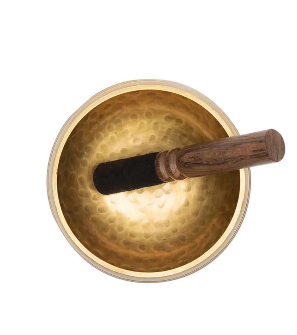 B, Halfmoon Brass Singing Bowl 4" - Image 2
