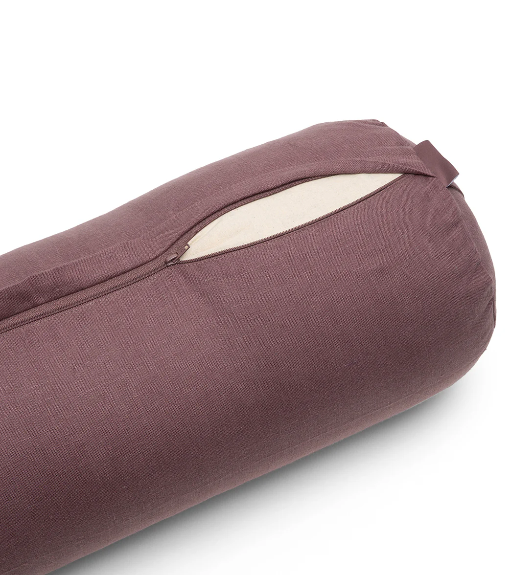 B, Halfmoon Linen Cylindrical Bolster - Image 10