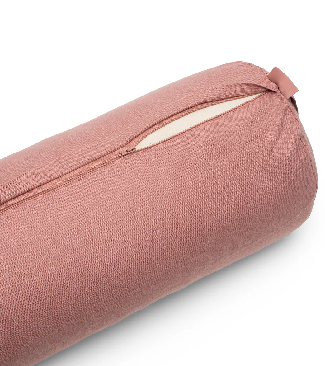 B, Halfmoon Linen Cylindrical Bolster - Image 2
