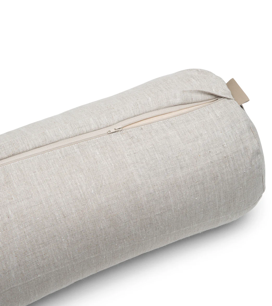 B, Halfmoon Linen Cylindrical Bolster - Image 6