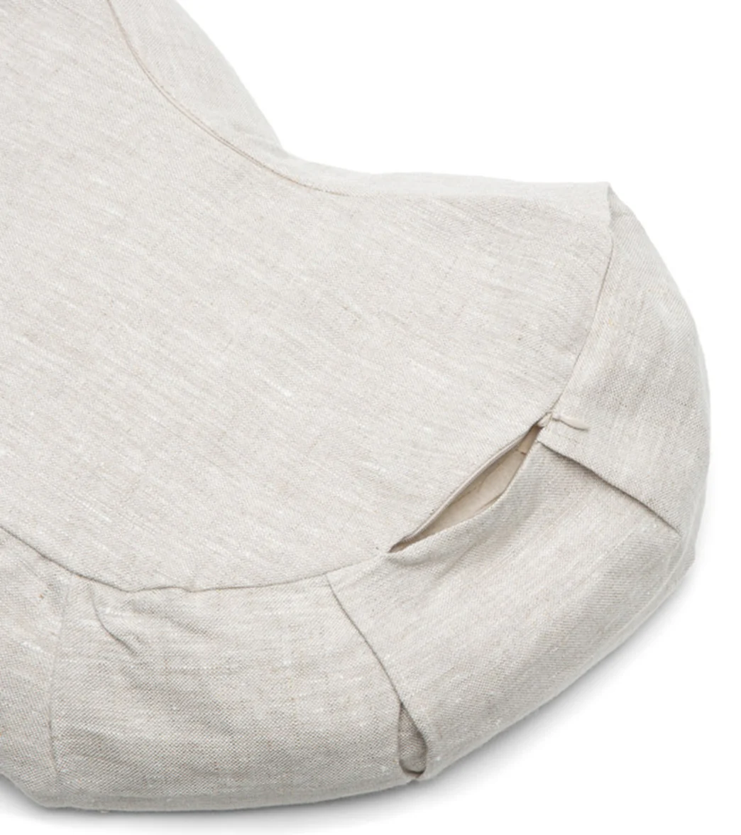 B, Halfmoon Linen Halfmoon Mediation Cushion - Image 10