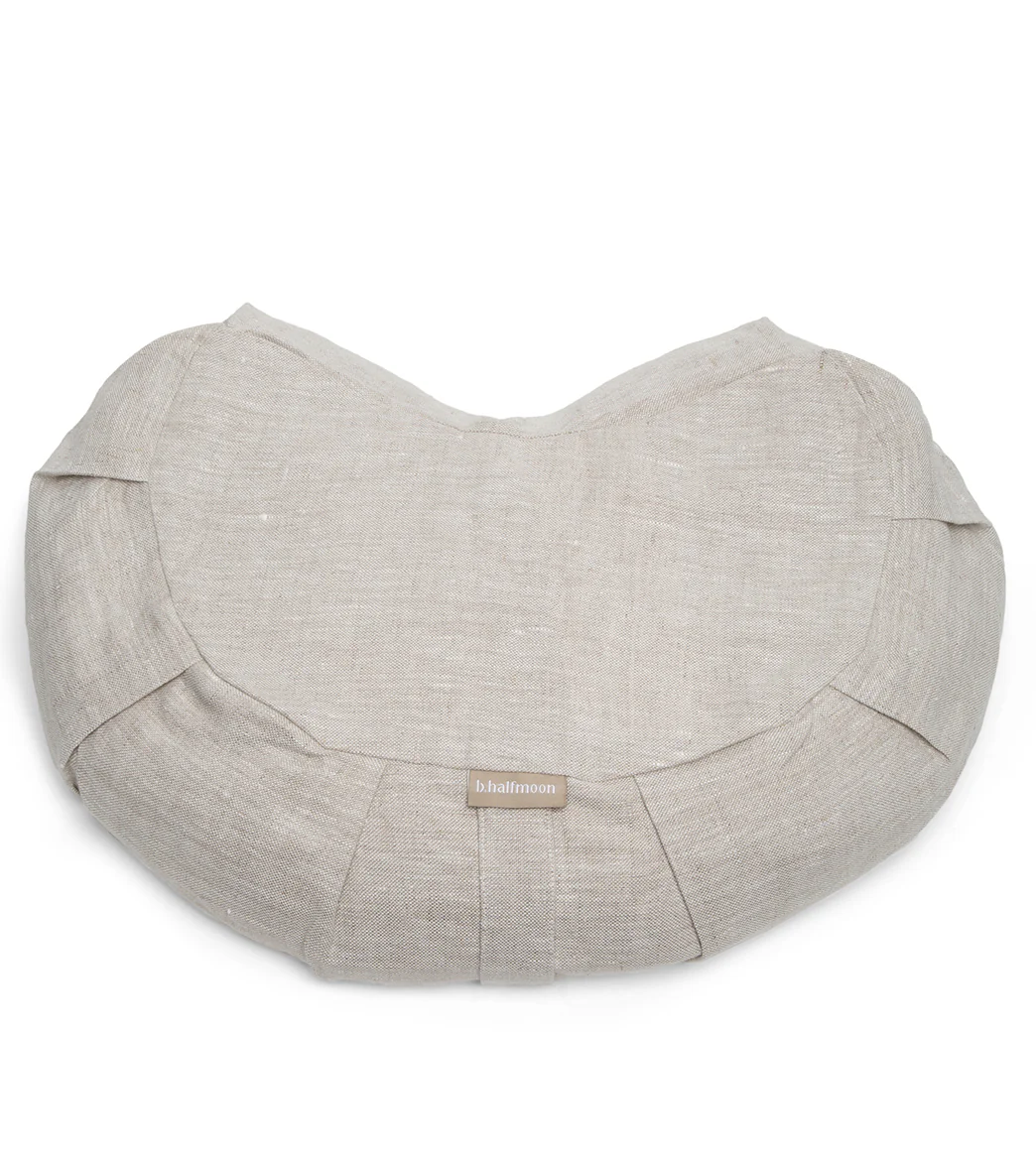 B, Halfmoon Linen Halfmoon Mediation Cushion - Image 13