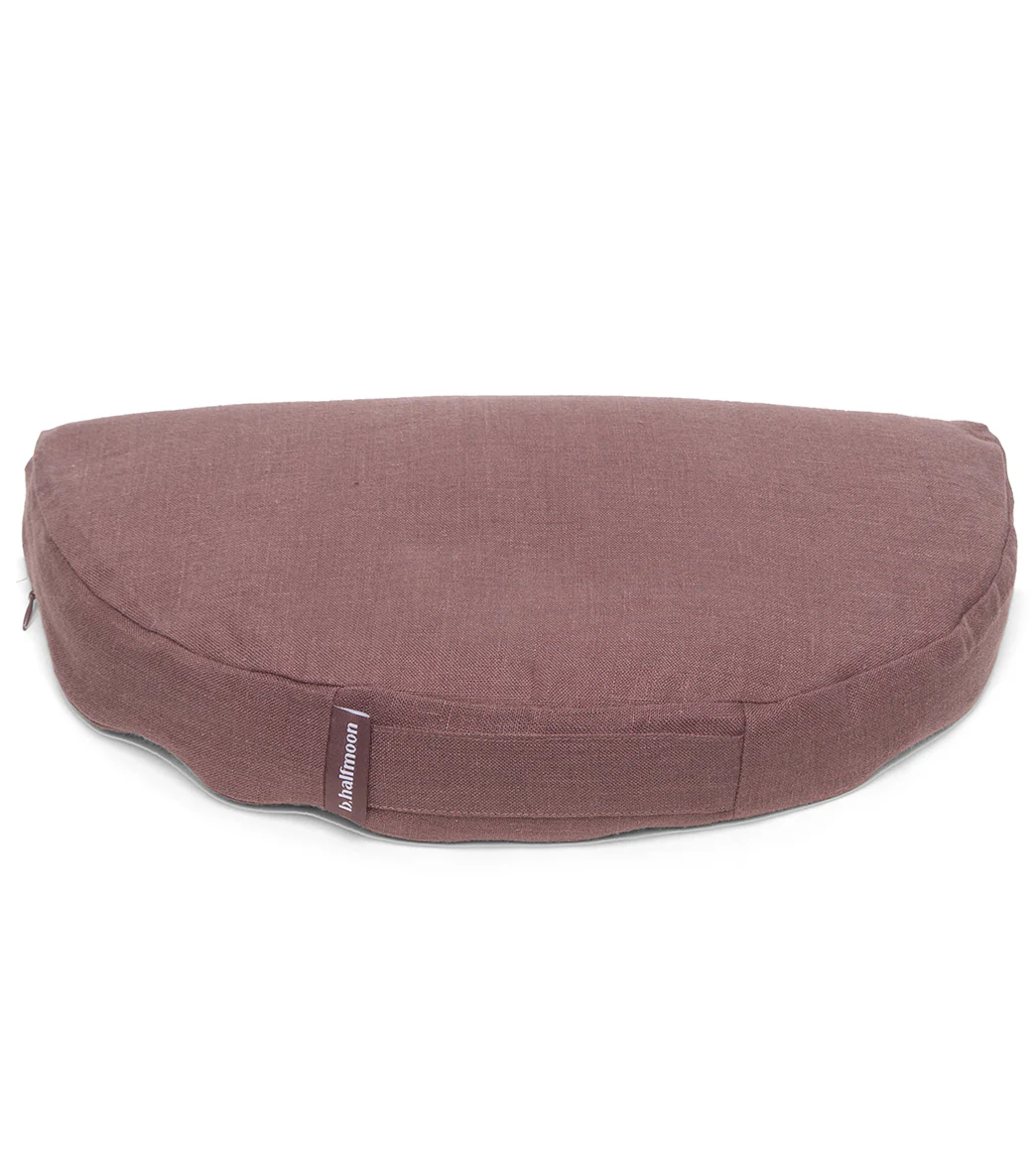 B, Halfmoon Linen Om Meditation Cushion - Image 13