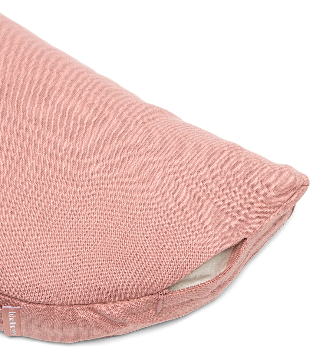 B, Halfmoon Linen Om Meditation Cushion - Image 2