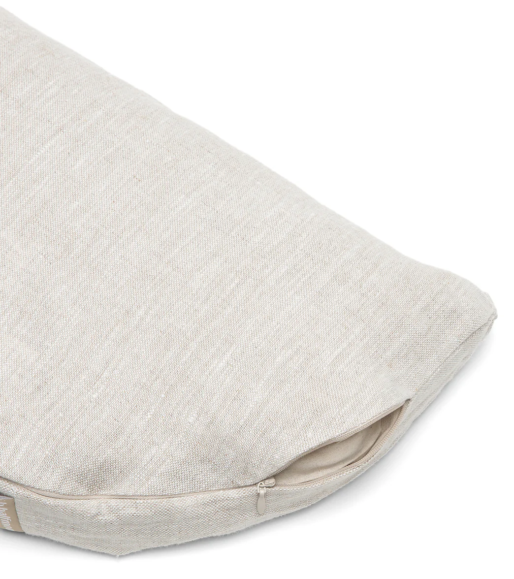 B, Halfmoon Linen Om Meditation Cushion - Image 6
