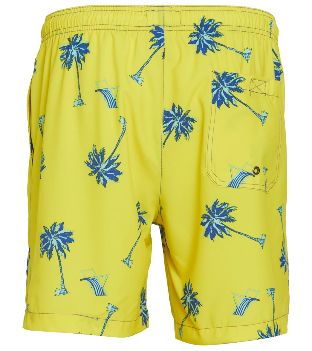 Beach Bros Men's Stamped Palm Tree Swim Trunks - Image 2