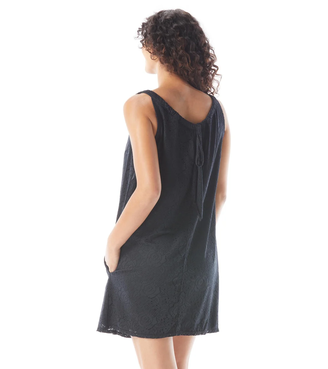 Beach House Crochet Soleil Colette Lace Drawcord Tank Dress - Image 2
