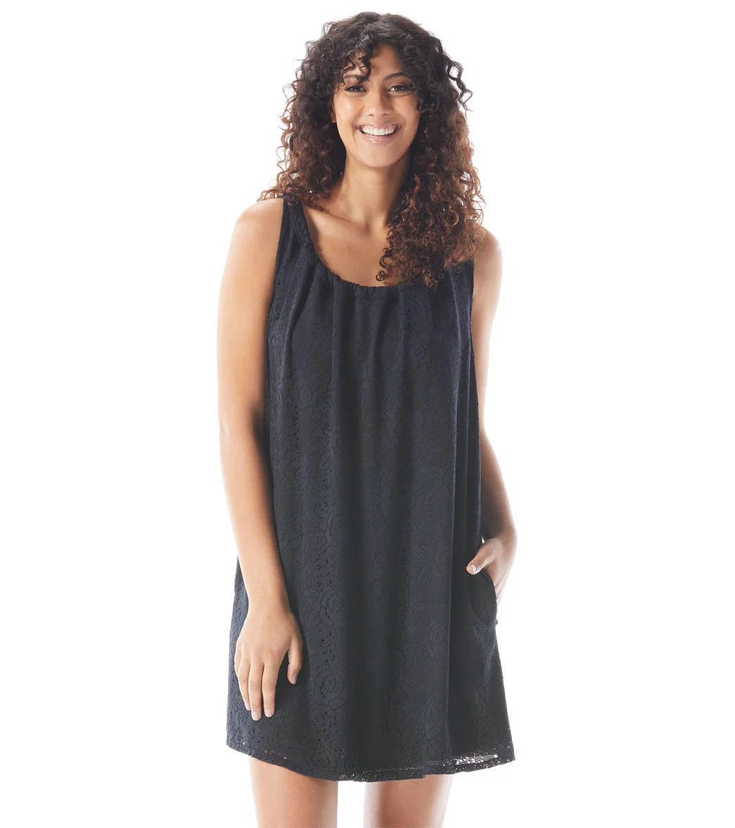 Beach House Crochet Soleil Colette Lace Drawcord Tank Dress - Image 7