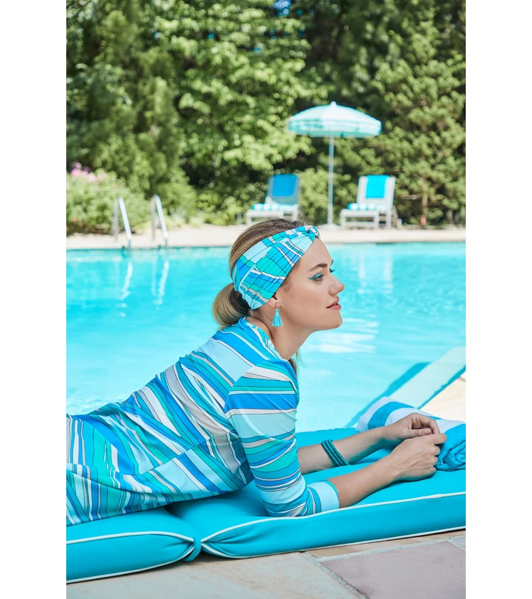 Beach House Miami Boat Neck Tunic Dress 3/4 Sleeve - Image 3