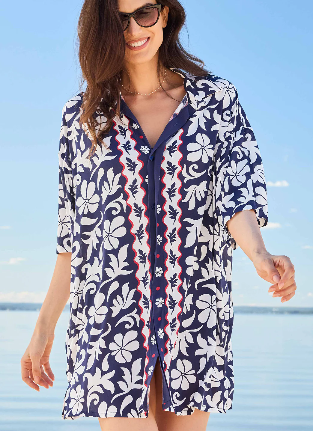 Beach House Women's Block Trop Harper Boyfriend Shirt Cover Up - Image 6