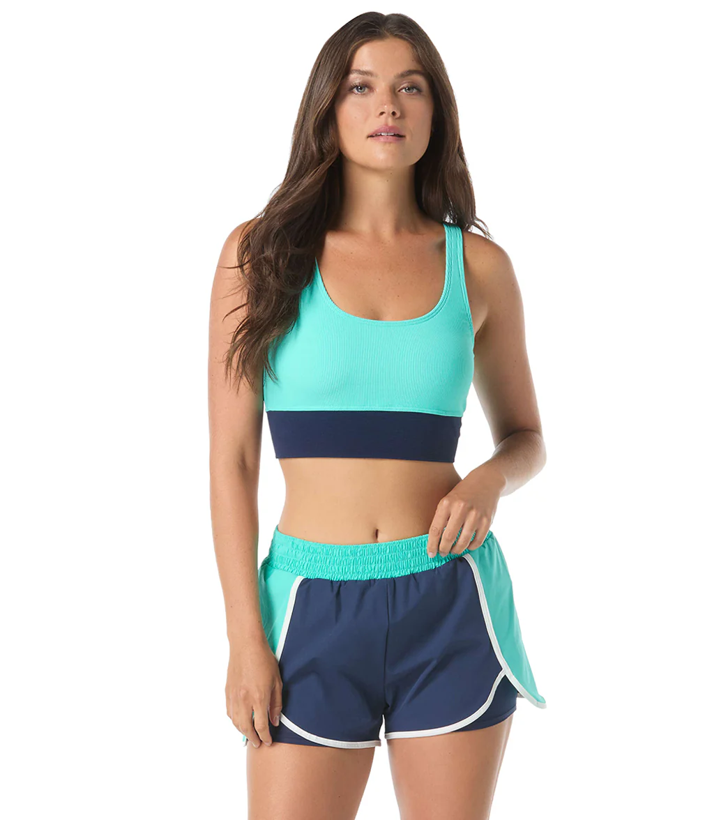 Beach House Women's Color Block Paloma Beach Solids Rib Empower Scoop Neck Crop Top - Image 4