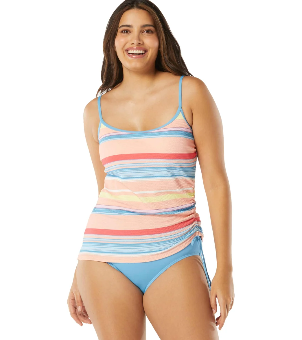 Beach House Women's Parade Stripe Bridget Side Shirred Tankini Top - Image 5
