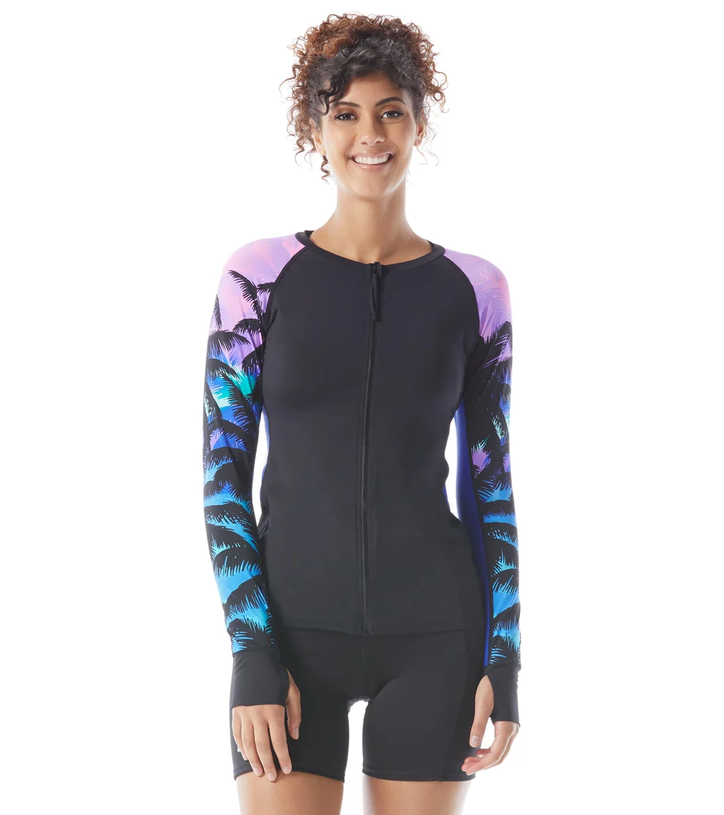 Beach House Women's Paradise at Twilight Ava Zip Rash Guard - Image 3