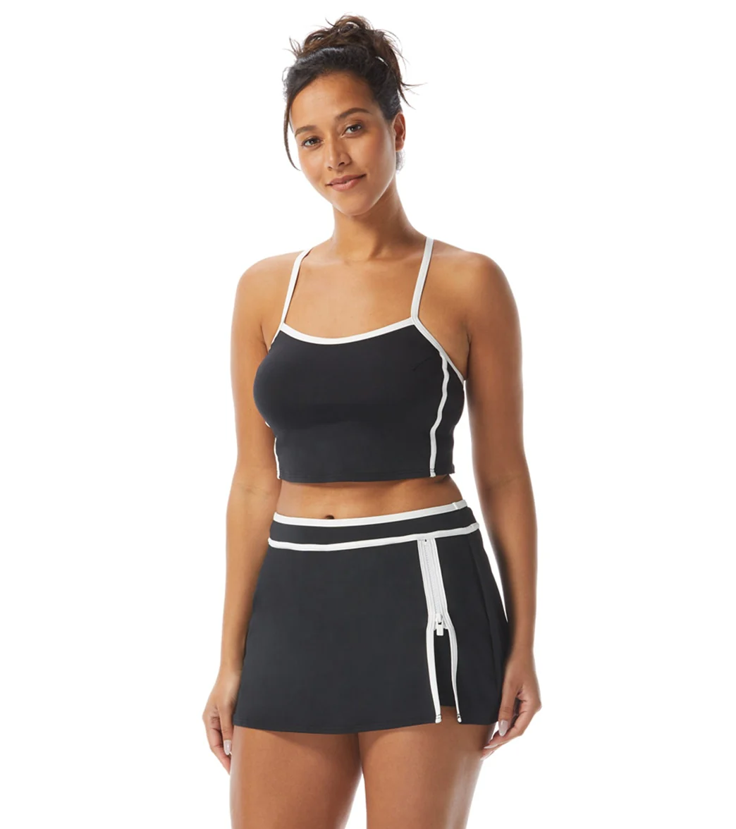 Beach House Women's Piping Solid Plateau Racer Back Crop Top - Image 17