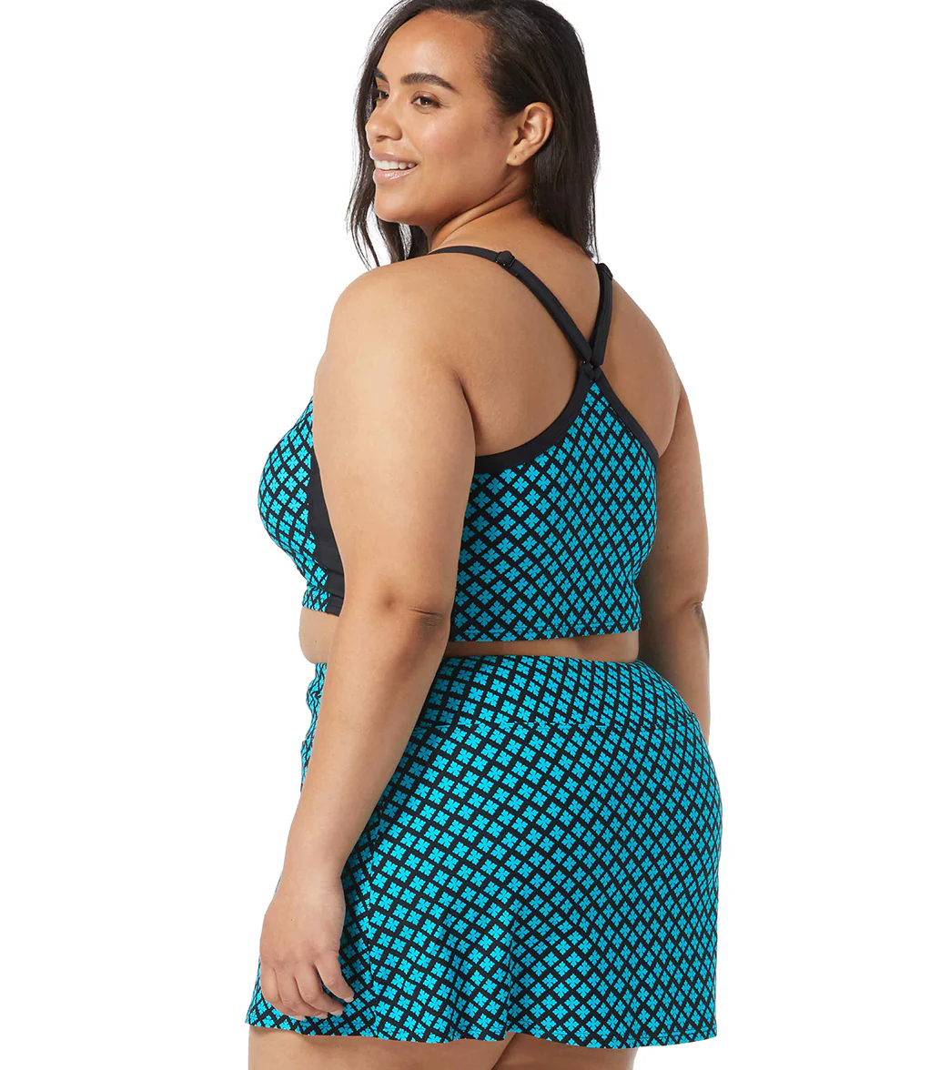 Beach House Women's Plus Size Delray Beach Botanical Plateau Racer Back Crop Top - Image 2