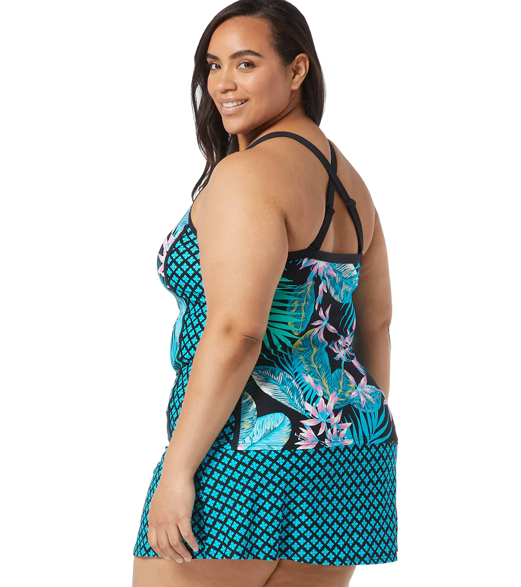 Beach House Women's Plus Size Delray Beach Print Emma Skort - Image 2
