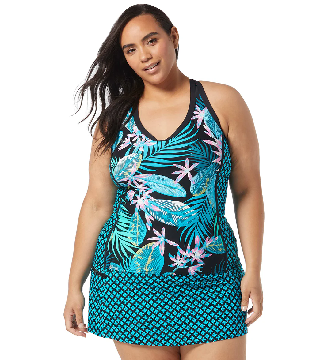 Beach House Women's Plus Size Delray Beach Print Emma Skort - Image 4